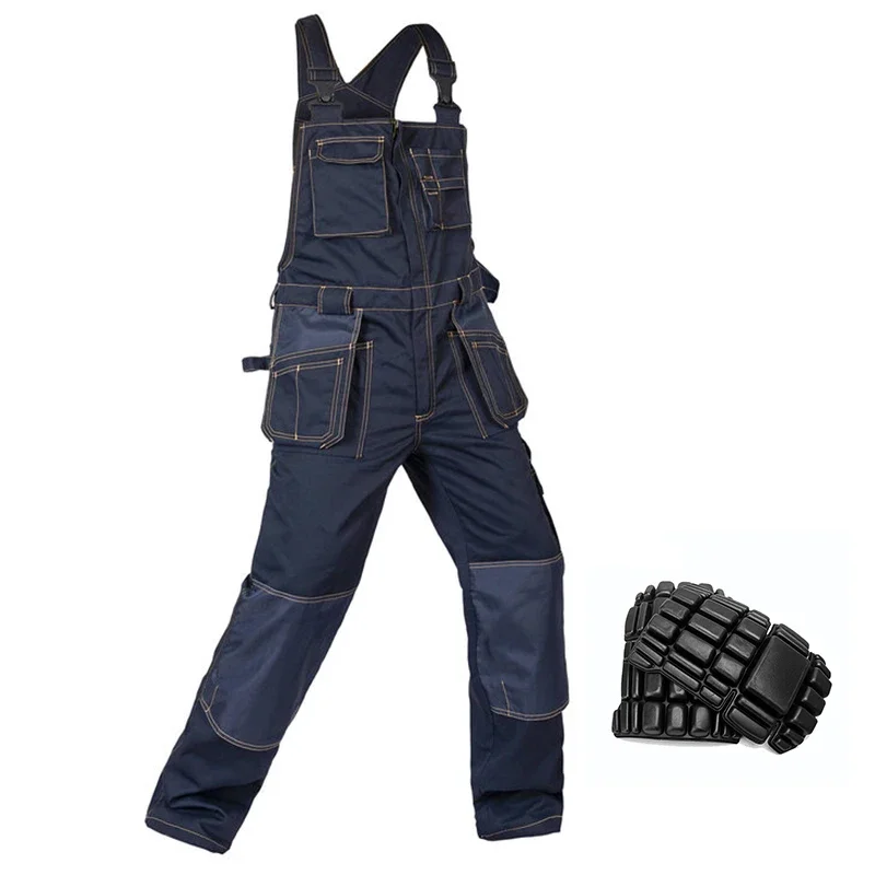 Reparador Trabalho Bib Macacão para Homens, Macacão Protetor Masculino, Strap Macacões, Calças, Uniformes de Trabalho, Frete Grátis