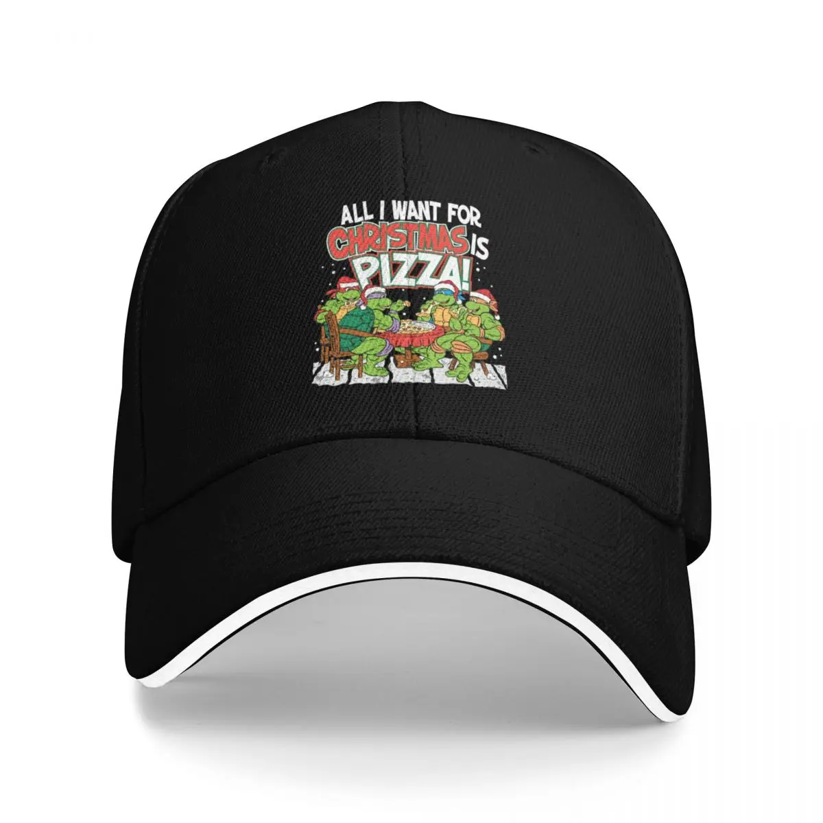 

TMNT All I Want For Christmas Is Pizza Baseball Cap New Hat party Hat Custom Cap Unique hats For Women 2025 Men's