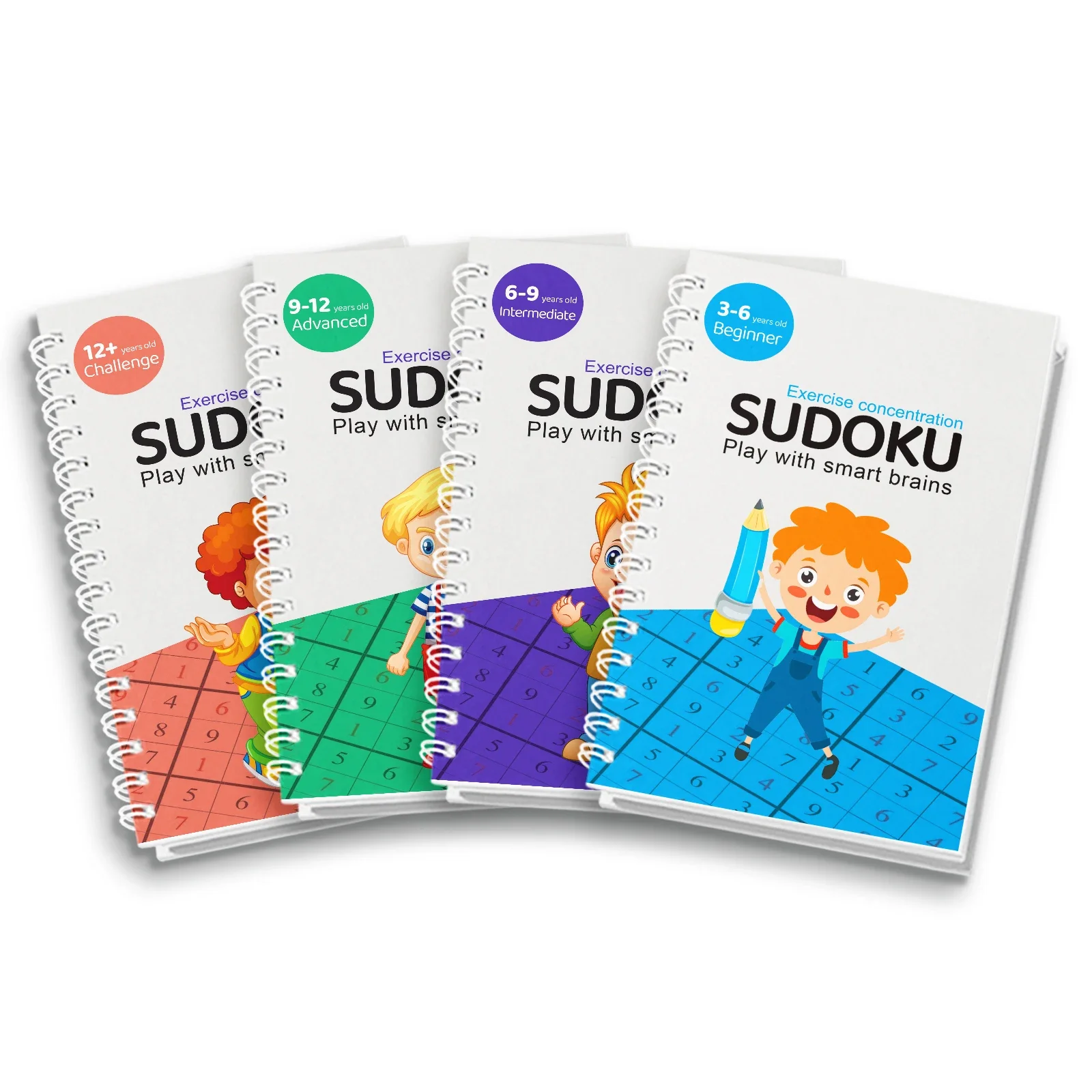 Fun Sudoku activity book, number reasoning and logic training, brain games workbook, boost focus and thinking skills
