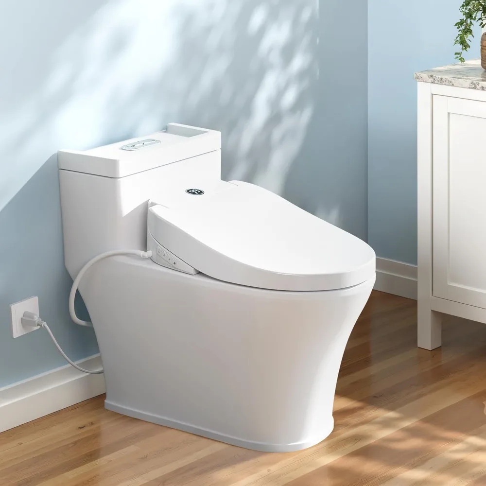 حار بيع! مقعد مرحاض بيديت ذكي ممدود، تسخين فوري من السيراميك، مقعد ساخن، مجفف دافئ، فوهة من الفولاذ المقاوم للصدأ ذاتية التنظيف