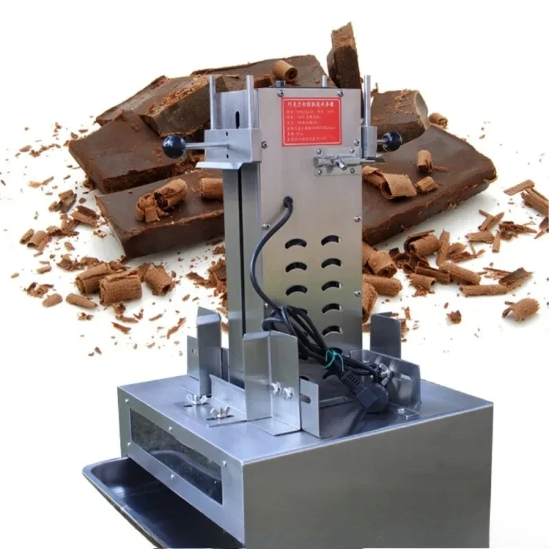

110V or 220V Automatic Chocolate Block Cutter Slicer Scraper Rollers Chips Chocolate Shaving Machine With CE Certifcation
