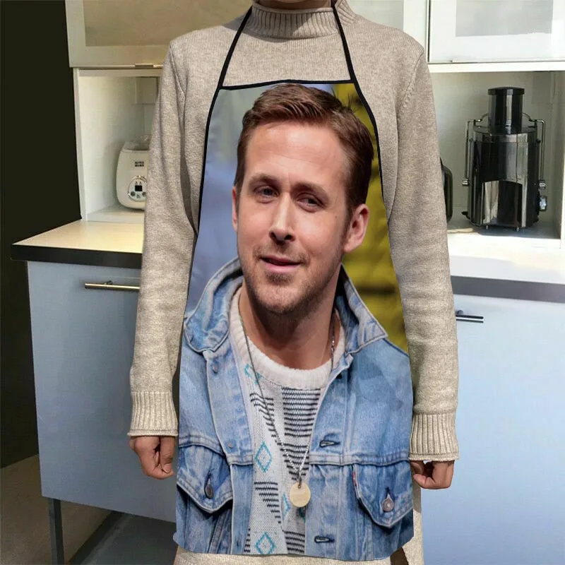 Grembiule da cucina personalizzato Ryan Gosling grembiule da cucina per feste da pranzo accessori da forno per adulti strumenti per la pulizia