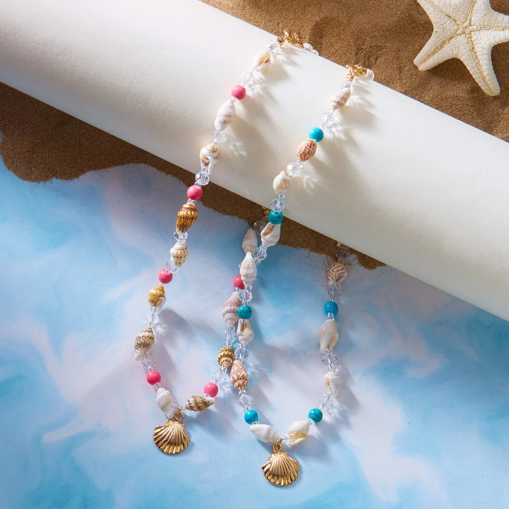 Natural Necklace Fashion Conch Necklace Beach  Necklace Beach For Gift For Women Fashion Accessory Ocean Jewelry