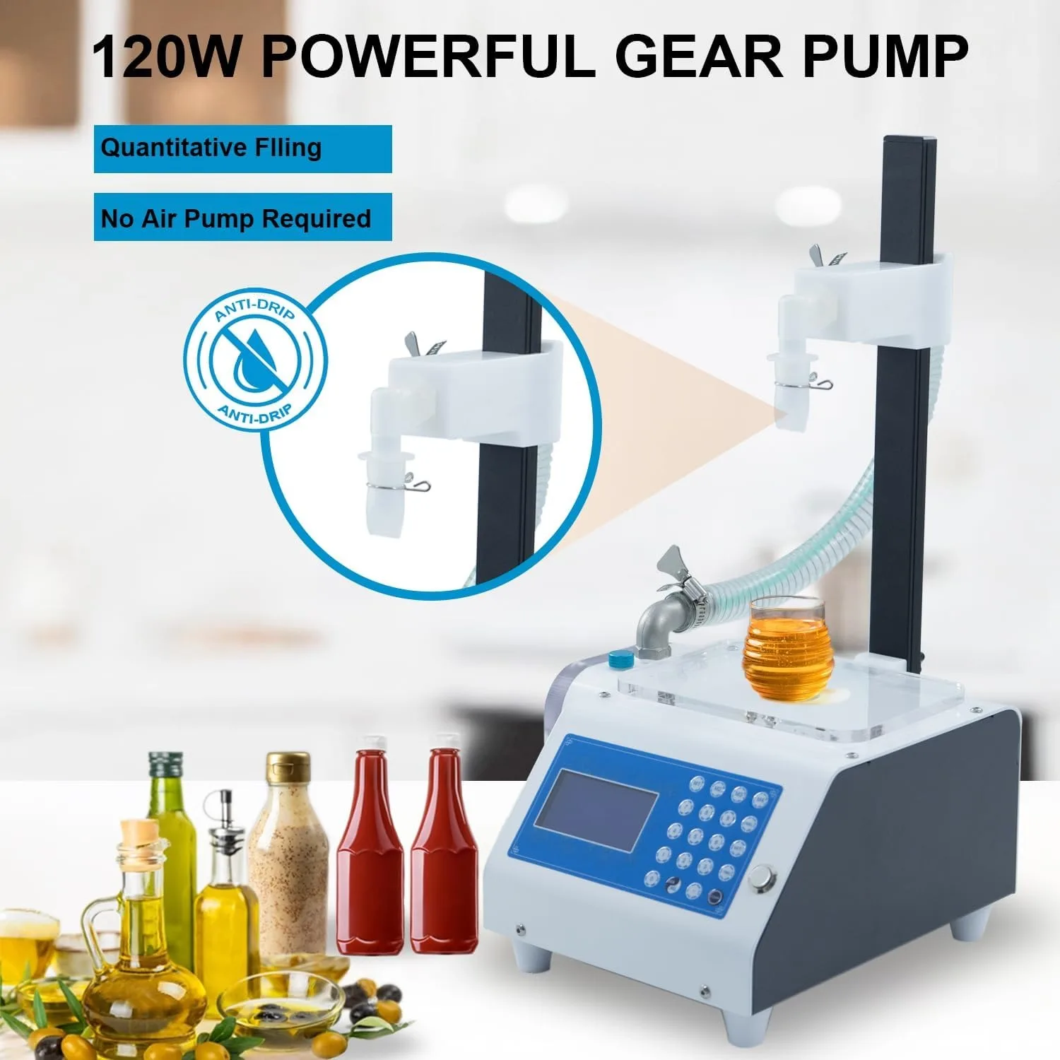Automatic high-precision weighing and filling machine for honey, ketchup, shampoo, beverages, etc