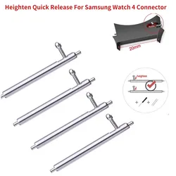 Heighten Quick Release Pins for Samsung Galaxy Watch 4 classic 46mm 42 Connector Stainless Steel Pins for Watch4  Metal Adaptor