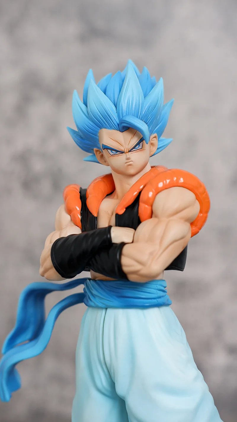 30CM 드래곤 볼 베지터 Gogeta 가슴을 포옹 애니메이션 수제 액션 피규어 데스크탑 케이스 장식 장식품 선물