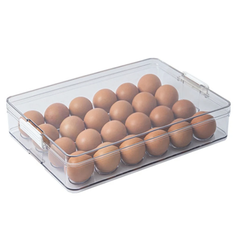 Kitchen Food Organizer Plastic Dumpling Storage Box Transparent Refrigerator Food Container Food Storage Box Egg Box