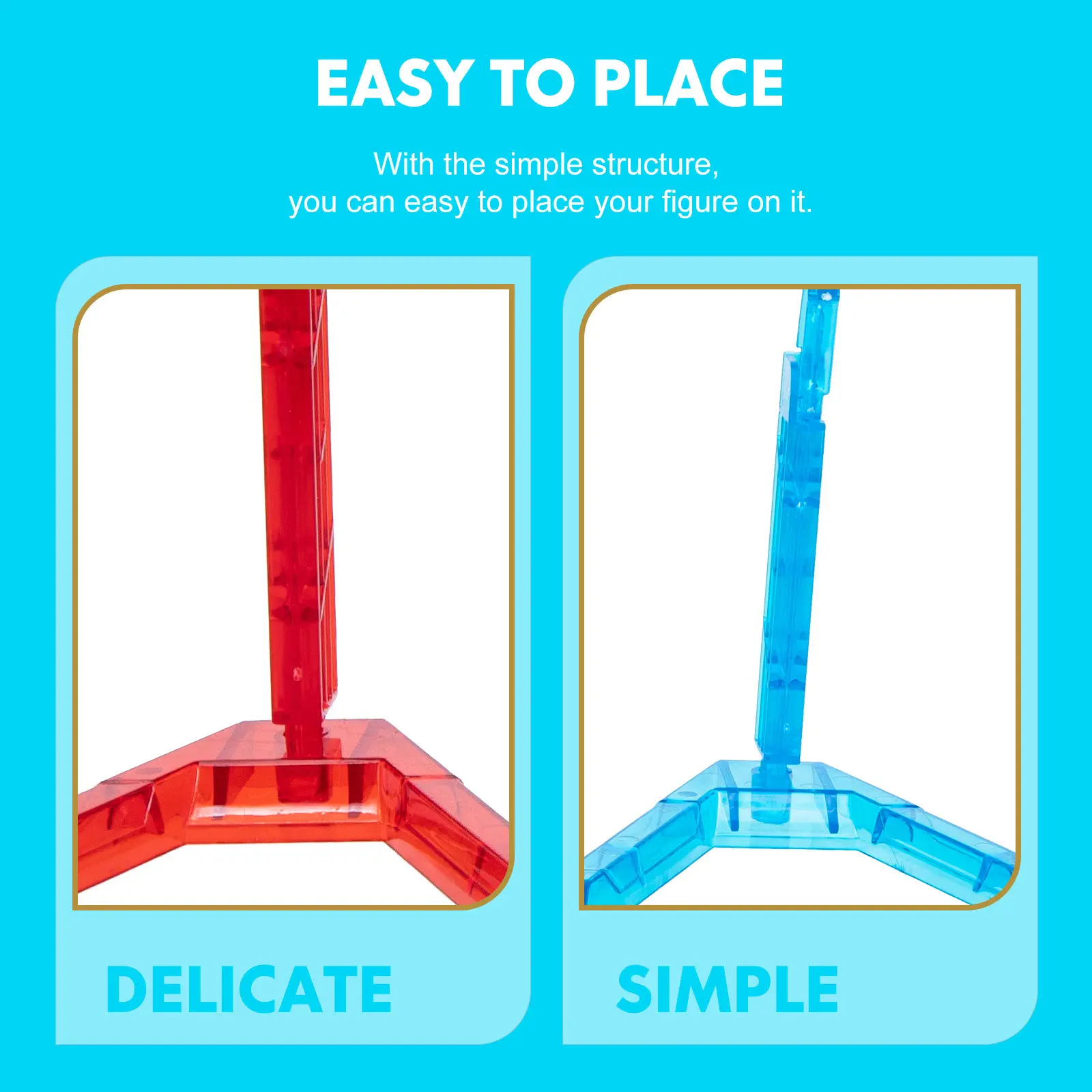 

3Pcs Figure Display Stand Plastic Base Holder Flexible Support for 1 144 1 100 Action Display Accessory