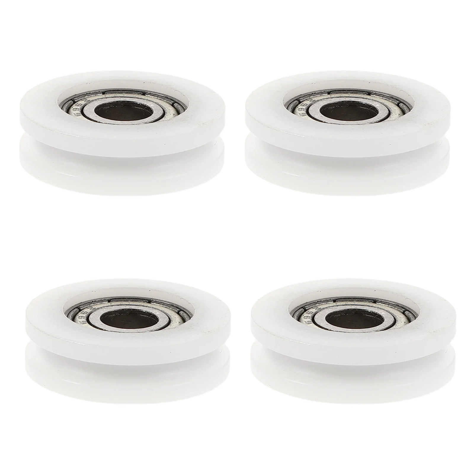 

4pcs Greenhouse Door Wheels 21Mm Nylon U Groove Pulley Smooth Sliding Replacement For Wardrobe Closet Window Furniture Hardware