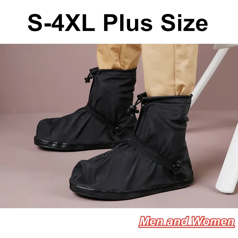 Thick Rain Proof Shoes Cover 1Pair Men Women Shoes Boots Waterproof Protectors Rain Shoes Cover Non-Slip Outdoor Shoes Accessory