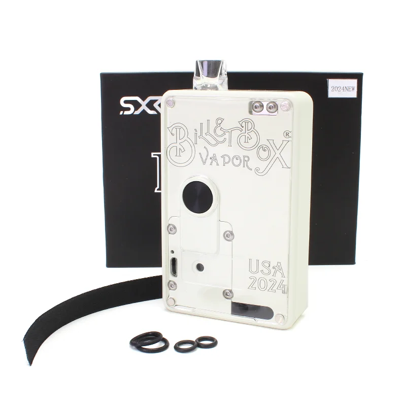 

SXK BB Style Billet box DNA 70w box mod kit Billet Box V4 dna60w chip for 18650 battery USB Port -White with 2024 Logo Vape Kit