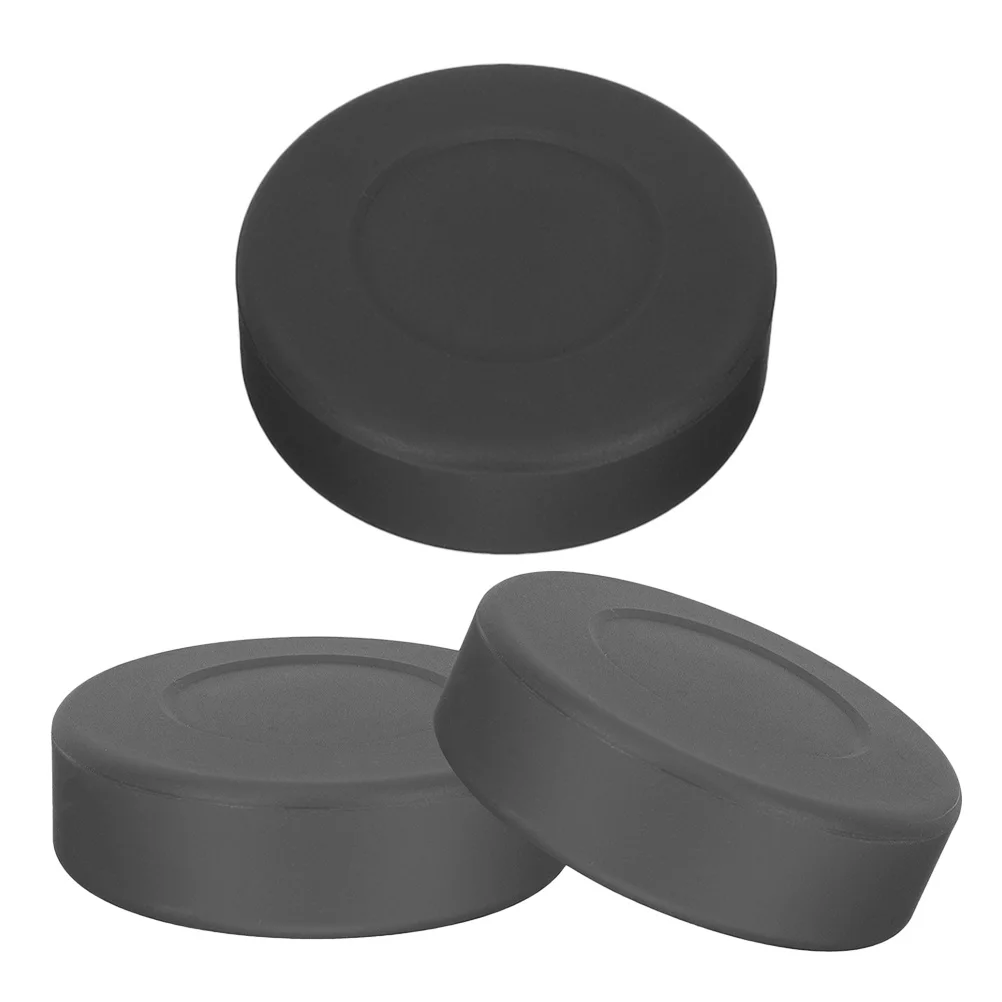 3 Stück verstellbare PVC-Hockey-Pucks für Jugendliche und Erwachsene, Training, drinnen und draußen, langlebig, flach, matte Oberfläche, Straßenrollenbälle