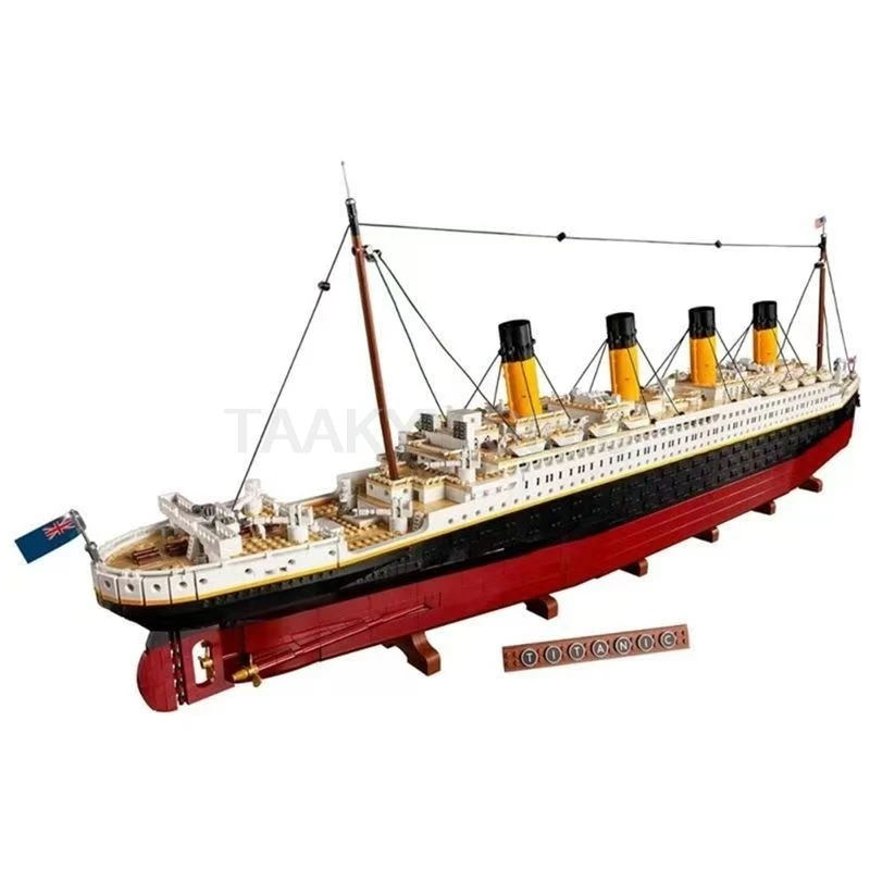 New 9090Pcs MOC Titanic Large Cruise Boat Building Blocks Ship Compatible 10294 Model Toys For Boys Adult Birthday Gifts