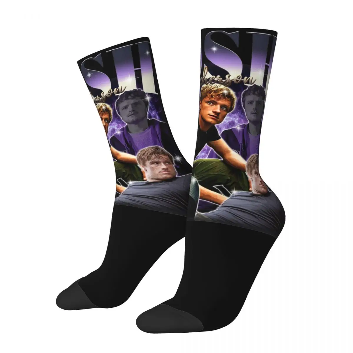 

Autumn Winter Colorful Men's Women's Josh Hutcherson 90s Socks Breathable Basketball Socks