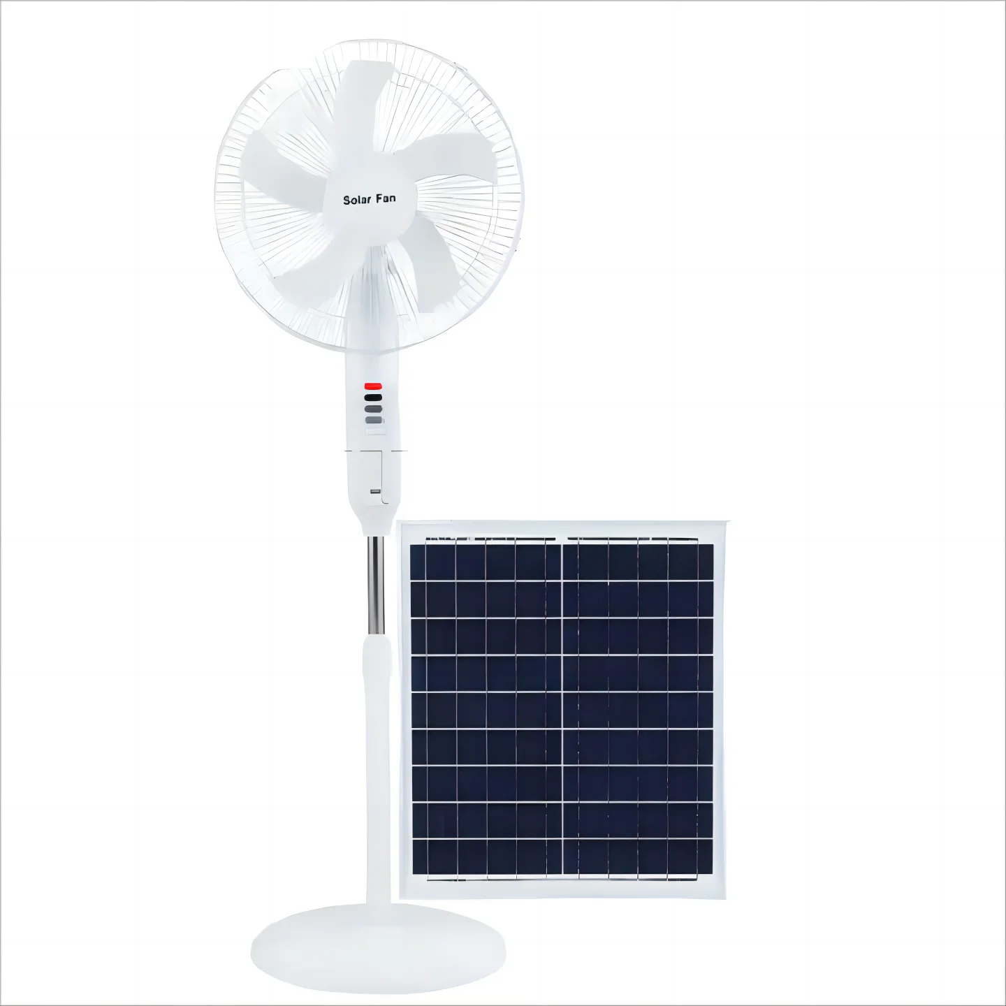 

OEM/ODM HS-198 Ventilador Powered Fan 16 Inch Lithinum Battery with Solar Panel Fan Solar