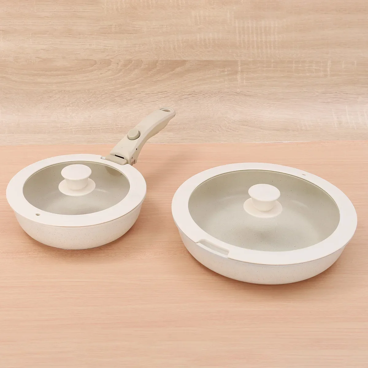 Removable handle pot set Maifanshi household less oil smoke non-stick pan frying soup pot