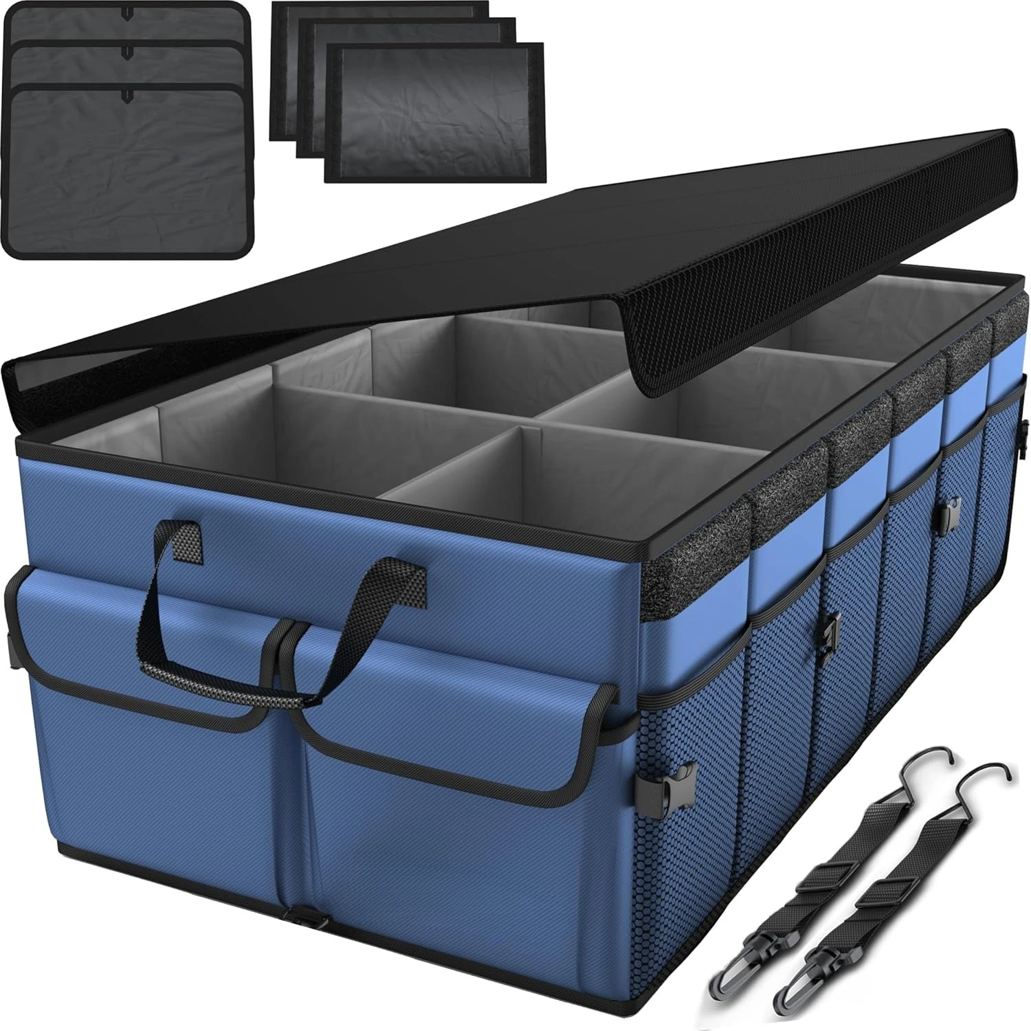 

Car Trunk Organizer, Collapsible Multi Compartment SUV Organizer, Foldable Storage for Car Accessories for Women Men, (85L)