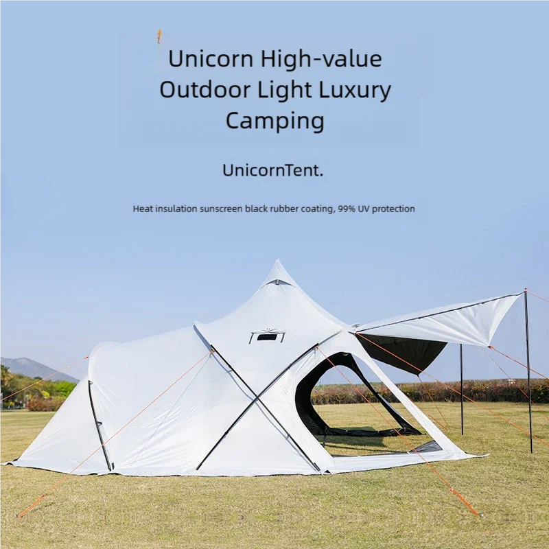 Dome Camping Tent 8-12Person 4 Season  Waterproof Anti-UV Windproof Tents Family Outdoor Camping Tent with Chimney Window Teepee