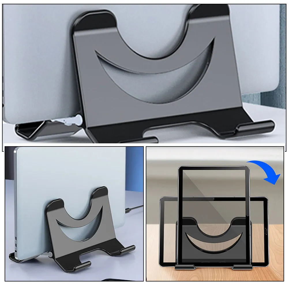 Laptop Vertical Stand Small Cooling Holder Portable Notebook Stand Height Adjustable Laptop Rack for Comfortable Workstation Use