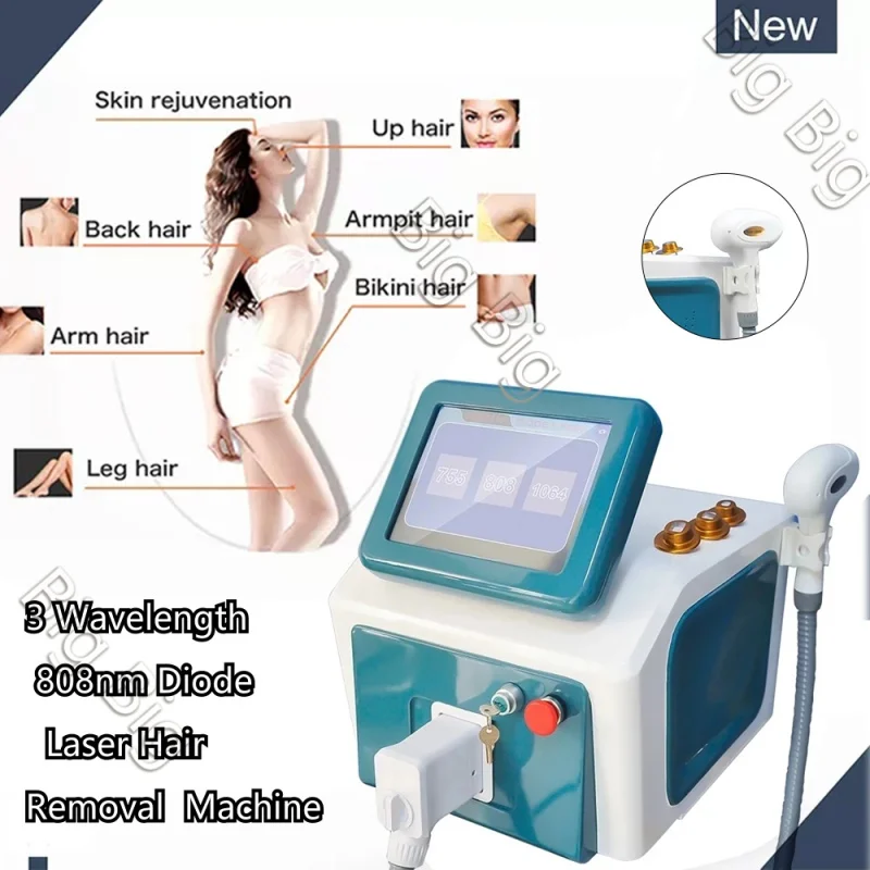 2024 New best 3000W 10bar 808nm Diode Laser Hair Removal Machine 755nm 808nm 1064nm Painless Epilator Hair Face Body Hair Remove