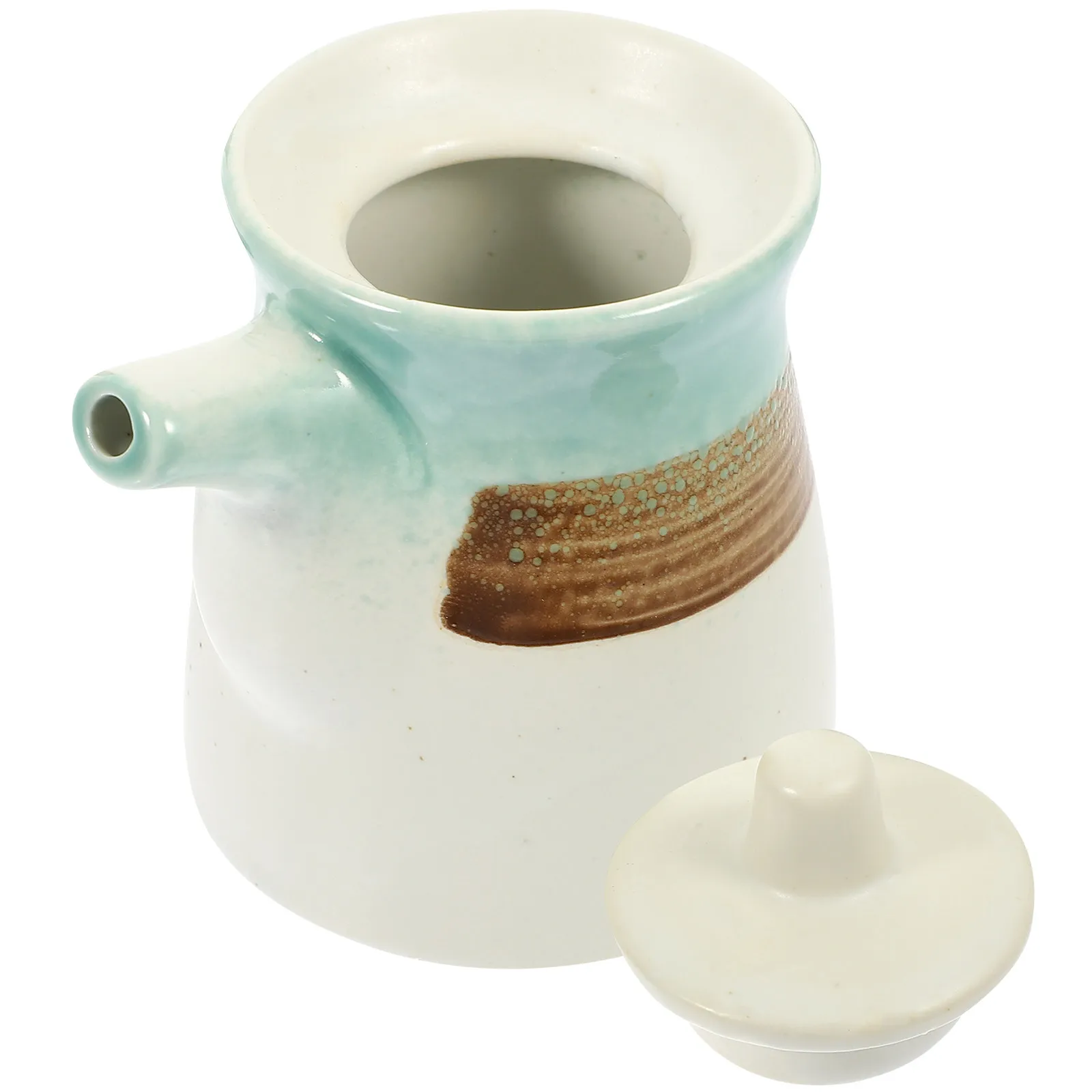 Japanese Style Ceramic Sauce Bottle Multi-Function Seasoning Dispenser for Soy Sauce Vinegar Olive Oil Perfect Kitchen Bar