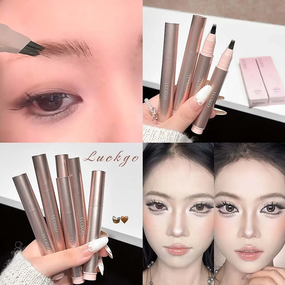 New Multi Fork Tip Liquid Eyebrow Pen 4D Texture Long Lasting Eyebrow Pen Waterproof Precise Tip Brow Enhancer Cream Women