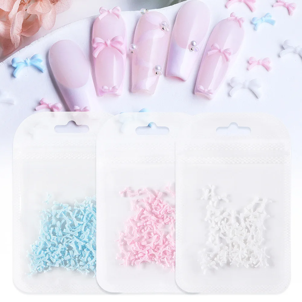 

Ballet Bow Tie Parts Nail Art Decoration Kawaii 3D Ribbons Resin Manicure Charms DIY Fingernail Nails Tips Figures Design Gifts