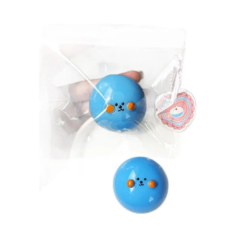 Lindos bollos azules para apretar, juguete para aliviar el estrés, juguete Mochi suave de dibujos animados, juguetes de rebote lento, juguetes para apretar de descompresión para chico, regalos para adultos