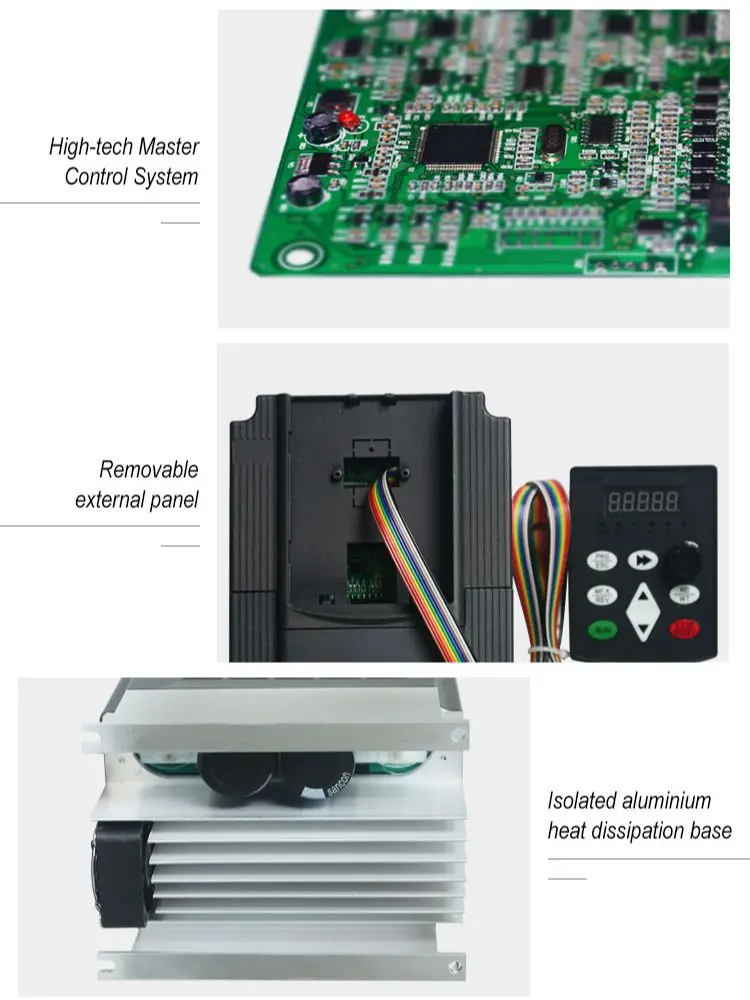 Imagem -05 - Inversor do Conversor de Frequência da Fase 220v 0380 hz da C.a. 400 v 50hz da Fase Monofásica de 7.5kw à Saída 60hz