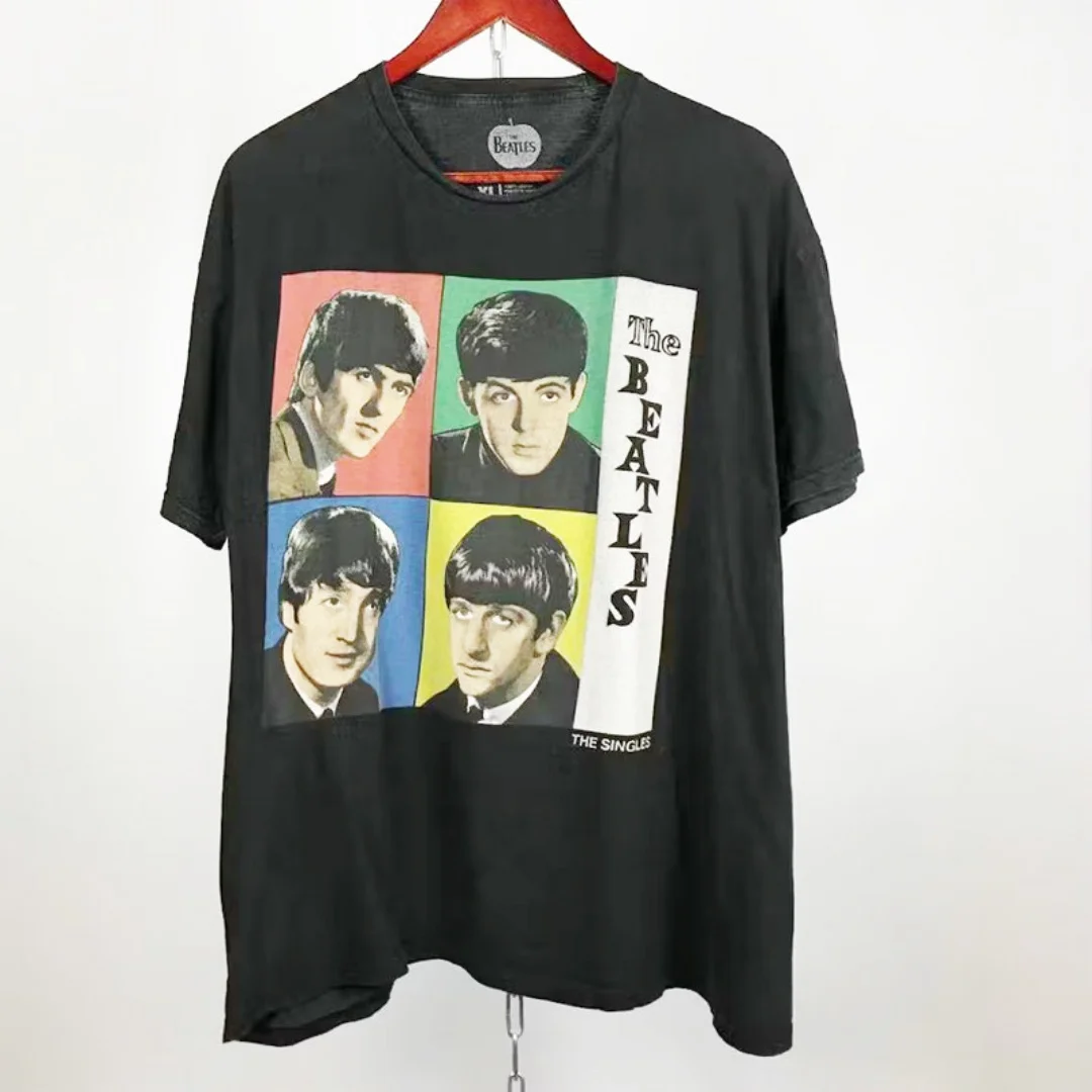 The Beatles vintage rock American retro T-shirt Spring Fashion Sports Pure cotton Men's T-Shirt Kid's Clothing Tee Y2k Woman image 4