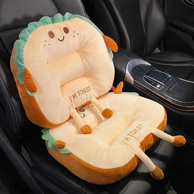 Toast Bread Pillow Cushion Comfy Plush Throw Seat Cushions Sofa Pillow Throw Seat Cushions Seat Mat Cartoon Chair Pillow Padding