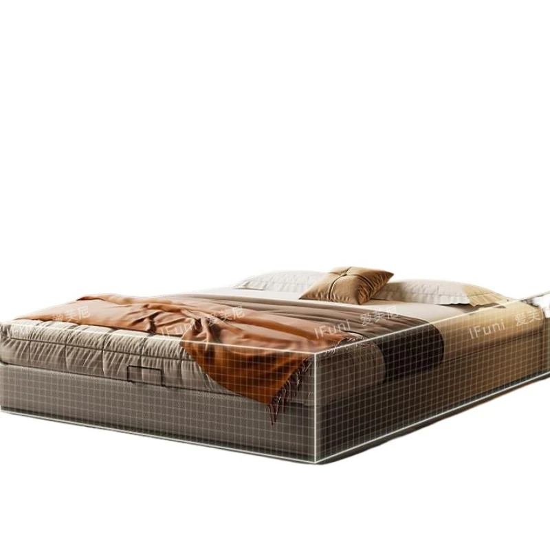 

White Australia Frame Double Bed Set European Upholstered Full Size Double Bed Bedroom Storage Home Muebles Para El Hogar Bett