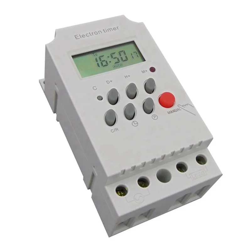 

ABPQ-4X KG316T-II Din Rail Microcomputer Time Control Switch Time Control Timer AC 220V 25A DIGITAL TIMER SWITCH Relay