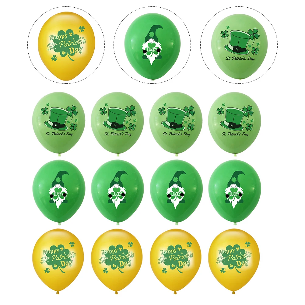 

30 Pcs Clover Balloon Balloons St. Patrick's Emulsion Party Supplies