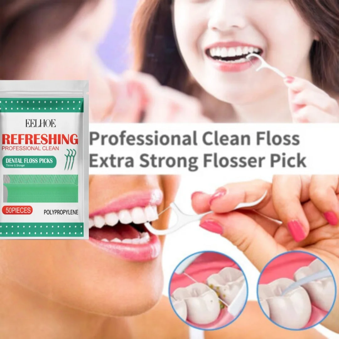 High-tension Dental Floss Stick Freshen Breath Clean Mouth Always Available Interdental Deep Cleaning Disposable