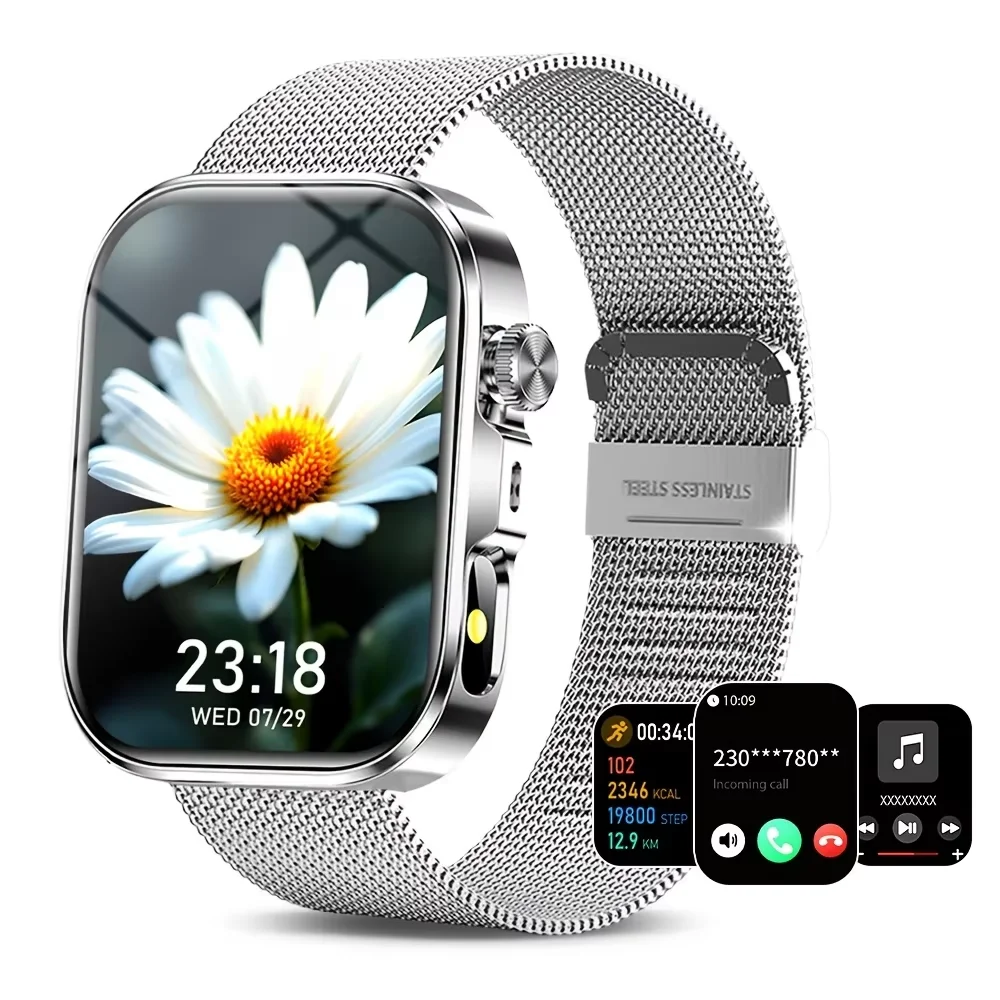 Hot New Full-Touch Screen Smart Watch, Unisex Sports Fitness, with Sports Mode, Flashlight, Wireless Call,