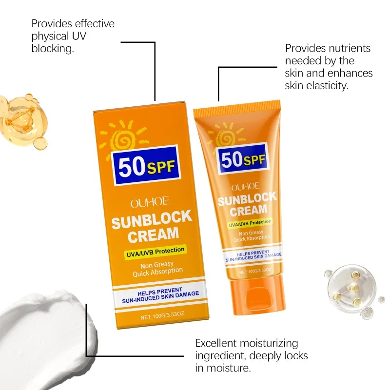 Sonnenschutz Gesichts-Körper-Sonnencreme, reparierend, erfrischend, feuchtigkeitsspendend, Solar SPF50, Schutz, Hautpflege, Körper-Sonnenschutz-Lotion