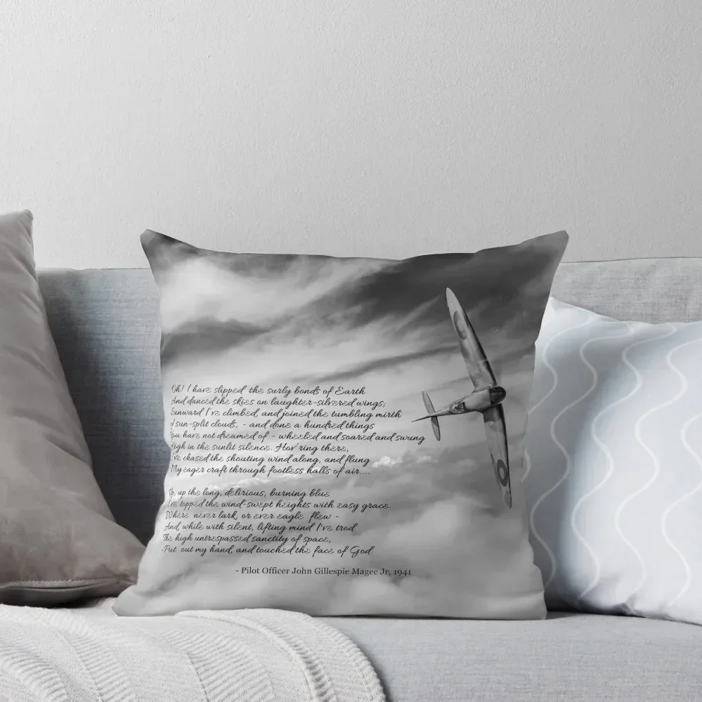 High Flight Spitfire solo B&W version Throw Pillow Decorative pillowcase Christmas Covers For Cushions home decor items pillow