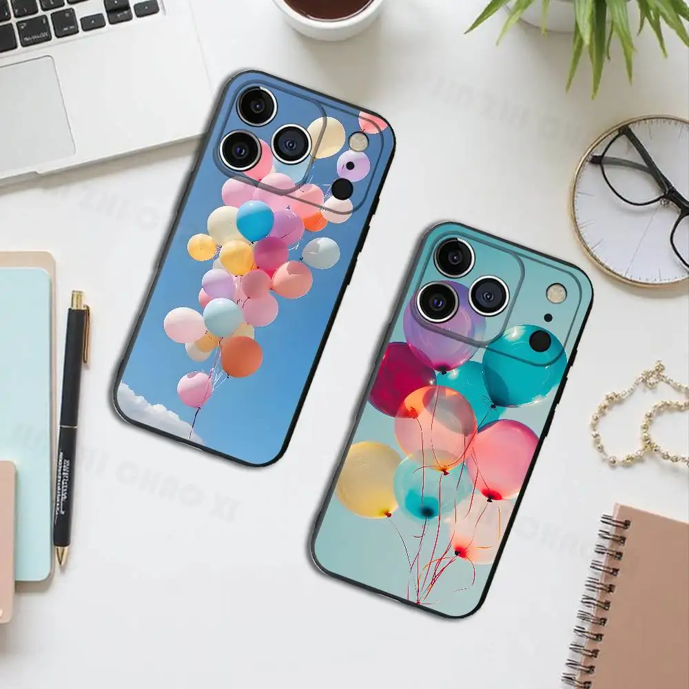 

Vivid Balloons Silicone Phone Case For IPhone 17 16 15 14 13 12 11 X XS Plus Pro Max Shockproof Soft Cover