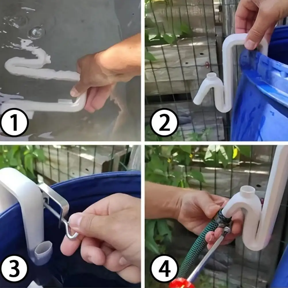 Selbstansaugendes Siphon-Schlauchset mit Eimerhalterung – Überlauf-Abflussrohr, Regenwasser-Transferwerkzeug – Detail 13