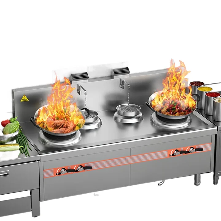 

Commercial gas small frying stove, unit canteen hospital school fire small frying stove