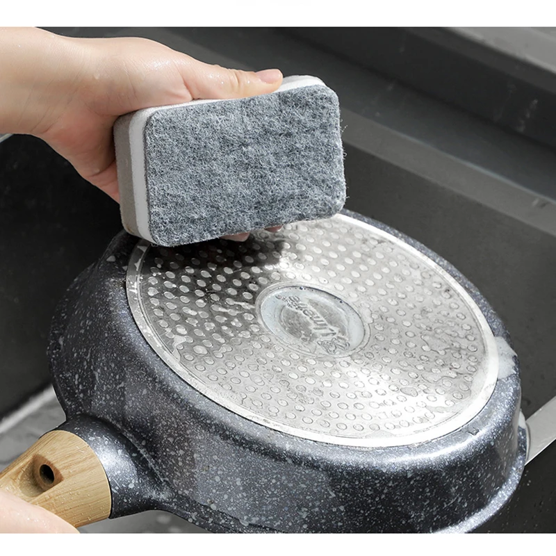 5/10/20pcs Double-sided Cleaning Sponges Pan Pot Cleaning and Maintenance Washing Sponges Household Scouring Pad Kit Tools Brush