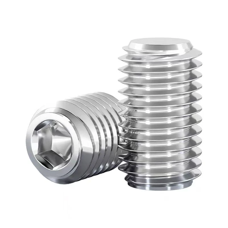 M2 M2.5 M3 M4 M5 M6 M8 304 Stainless Steel Hexagon Hex Socket Cup Point Headless Grub Set Screws Concave End