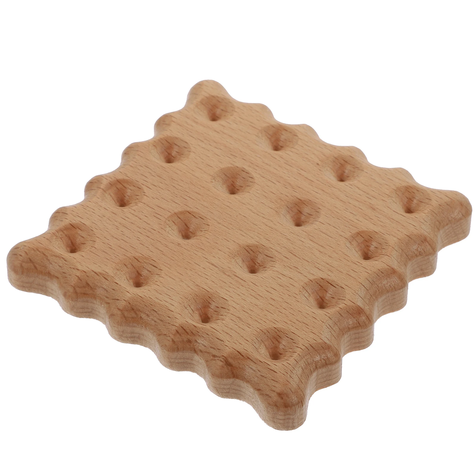 

Solid Wood Coaster Unique Heat Resistant Pad Coffee Cup Mat Biscuit Shape Insulated Design Multifunctional Table Mat Home Decor
