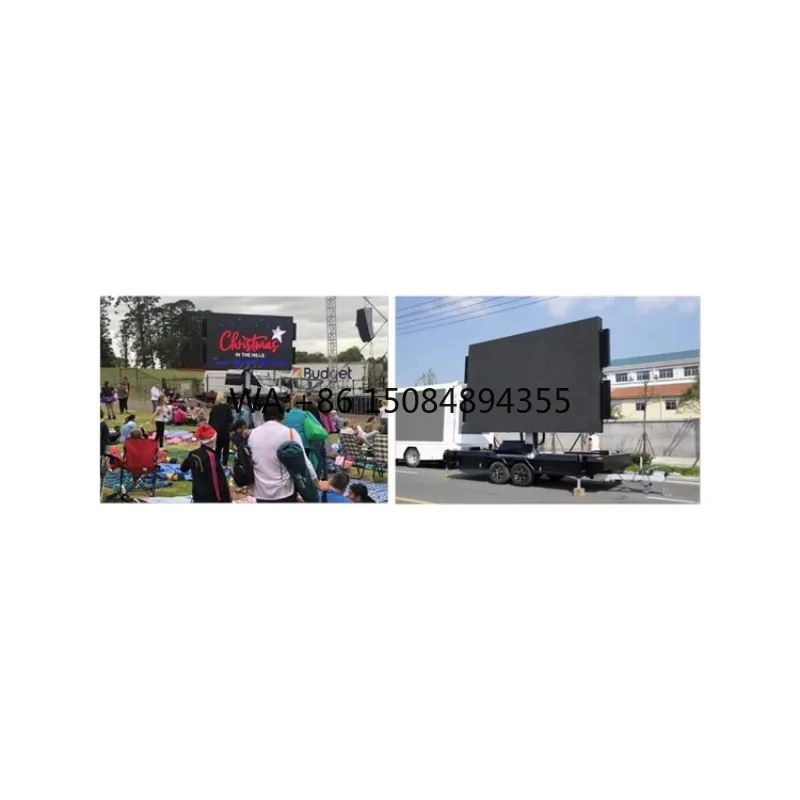 

Outdoor Advertising Moving Solar Panel Supply Electricity LED Trailer Display for Events