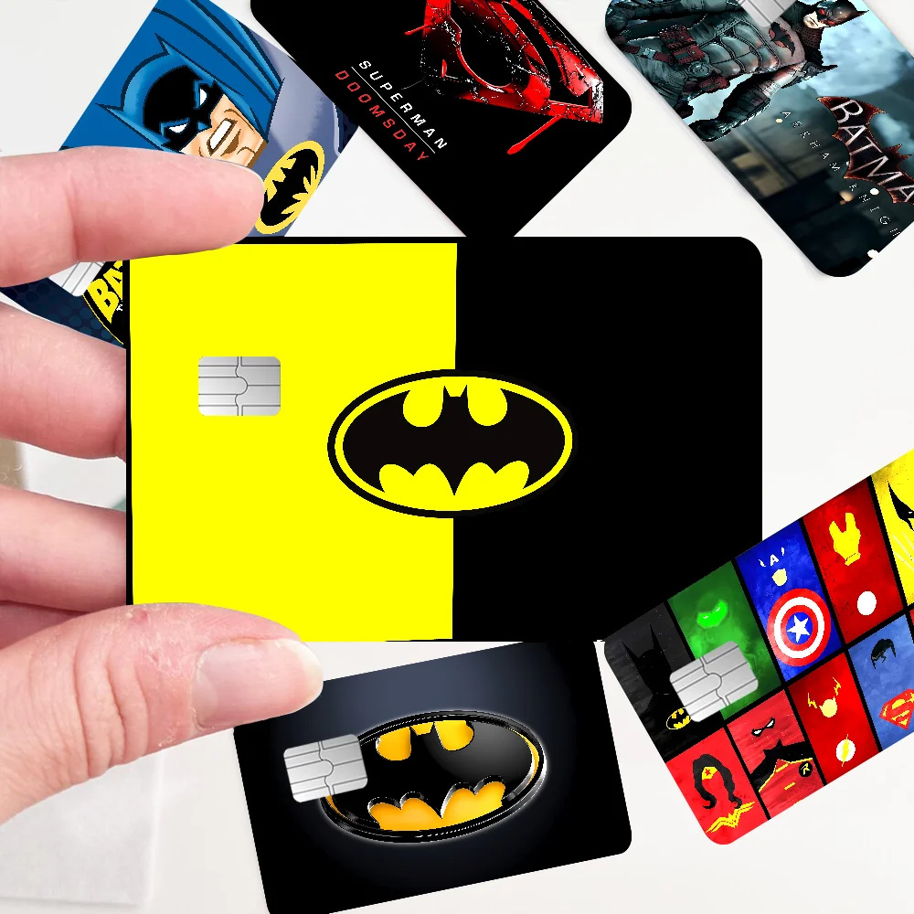 غطاء جلدي لفيلم الرسوم المتحركة من B-Batmans لبطاقة الائتمان وبطاقة الخصم البنك الأمامية