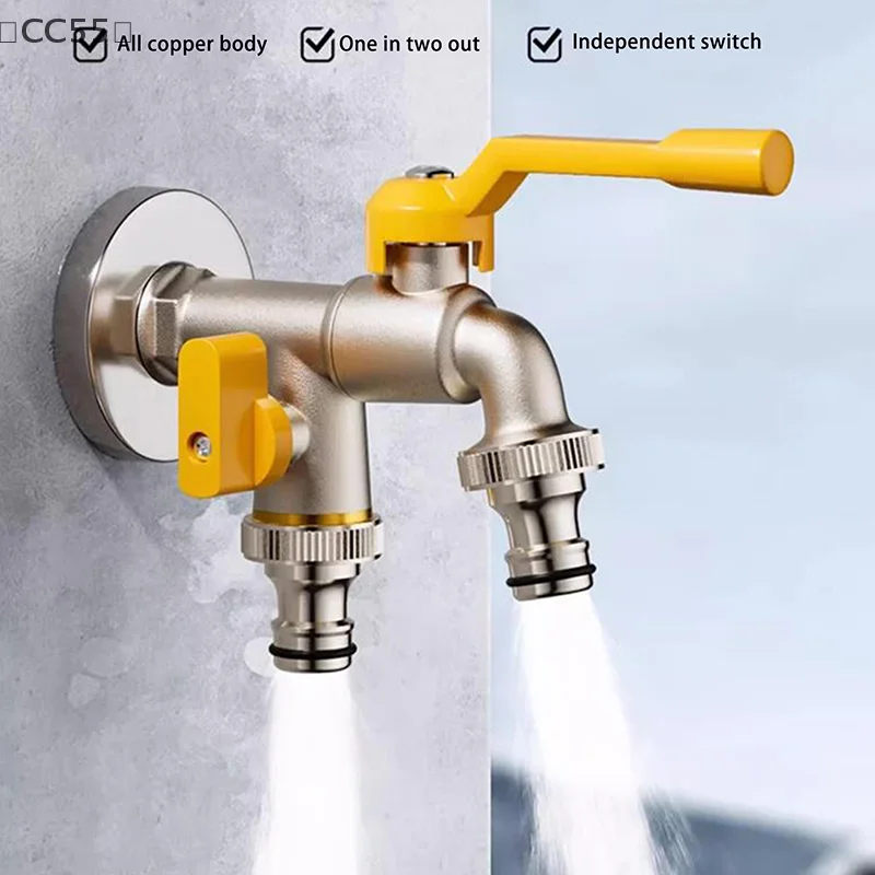 

ováсноCC55 pratiqueGarden Шланг для крана Адаптер для крана 1/2 дюйма 3/4 дюйма Соединитель резервуара для воды IBC с 2 выходами Сменный фитинг для орошения