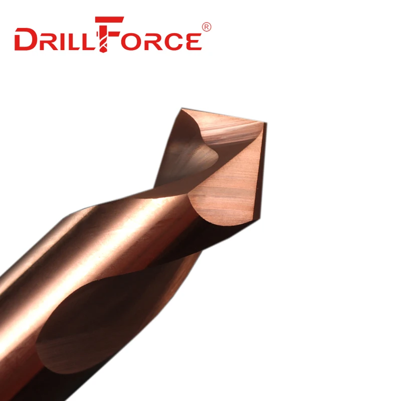 Drillforce-brocas de chaflán de avellanado de carburo sólido de 60/90/120 grados, ubicación de punto central, guía piloto, herramientas de máquina