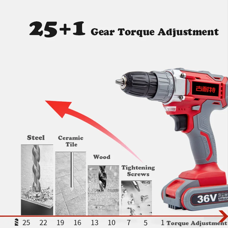 Smarthink  12V 16V 36V Cordless Drill Electric Screwdriver Mini Wireless Power Driver DC Lithium-Ion Battery Power Tools