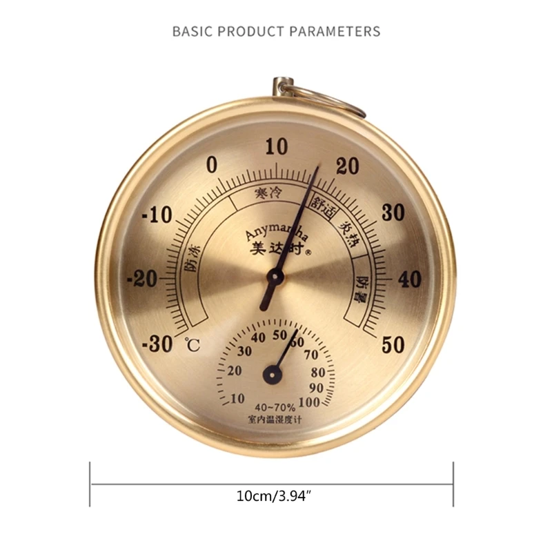 Imagem -05 - Montado na Parede Temperatura Medidor de Umidade Termômetro & Higrômetro Temperatura Medida Estação Meteorológica para Sauna Quarto Doméstico